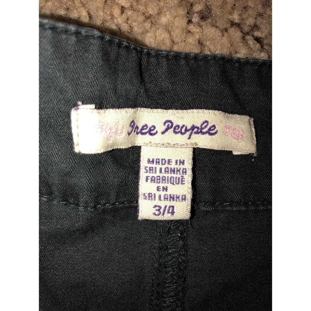 FREE PEOPLE Faded‎ Black Mini Skirt Size 3 / 4 Womens Juniors Pockets